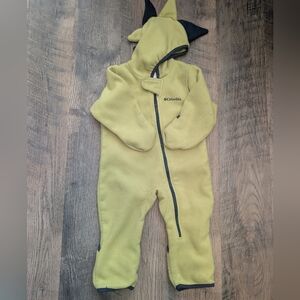 Columbia fleece dinosaur Toddler bunting Snowsuit Lime Green 18 Month